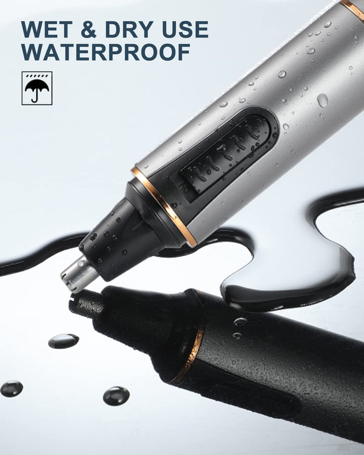 Nose Hair Trimmer for Men 2024 Professional Painless Rechargeable Nose Trimmer for Men and Women, Eyebrow Facial Hair Trimmer, Powerful Motor, IPX7 Waterproof, Dual Edge Blades