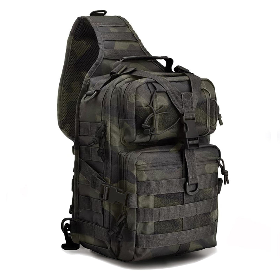 Tactical Sling Bag Pack Military Assault Rucksack Shoulder Bag Backpack Chest Pack Handbag Waterproof for Travel Hiking Camping Trekking Exploring Fishing Hunting
