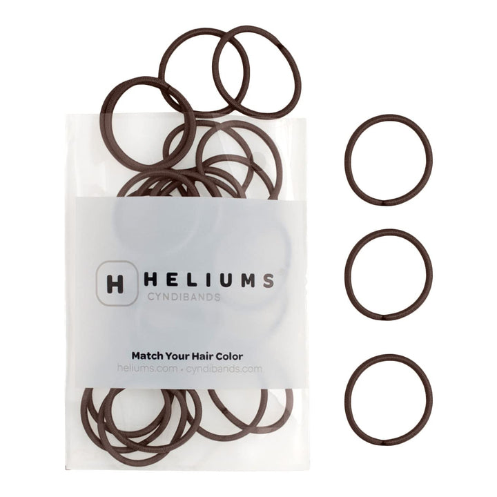 Small Hair Ties - Dark Brown - 1 Inch Hair Bands, 2mm Hair Elastics For Thin Hair and Kids - No Damage Ponytail Holders in Neutral Colors - 48 Count