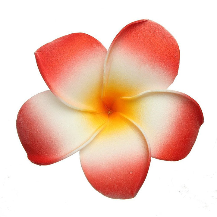 HugeStore 10 Pcs 7cm Hawaii Hawaiian Plumeria Hair Clips Beach Flower Headpieces for Wedding Party
