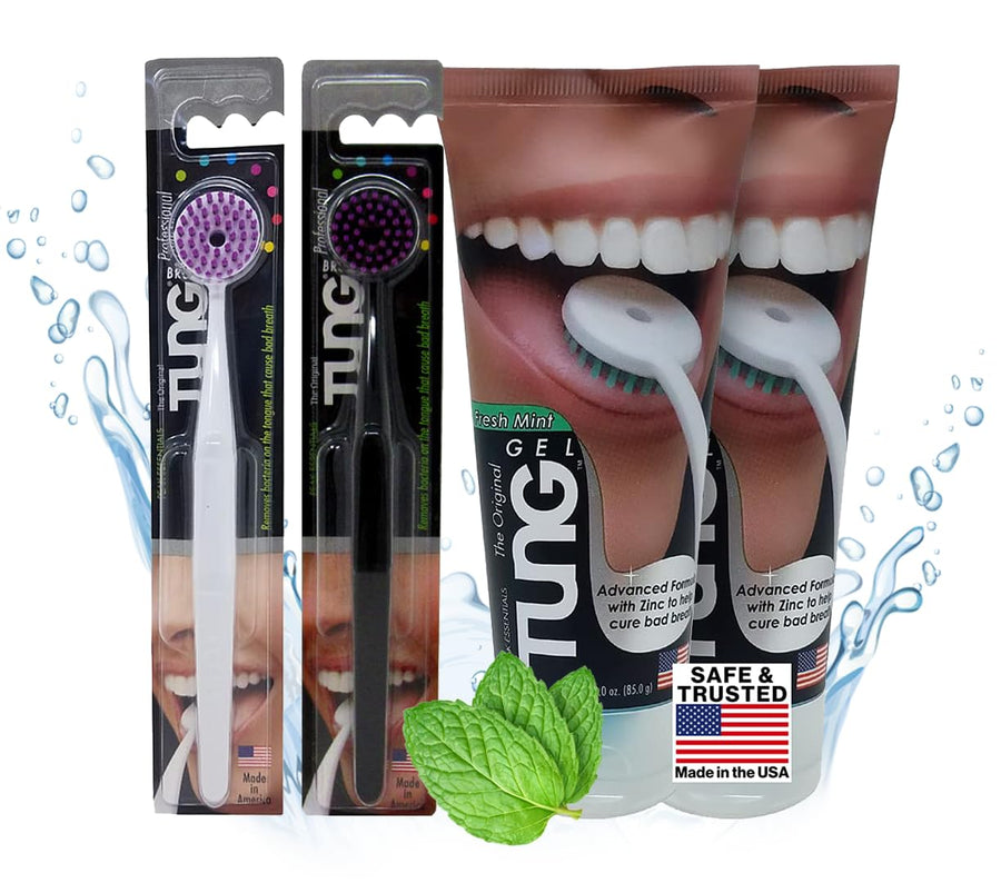 TUNG Gel Brush and Gel Tongue Cleaner Partner Pack