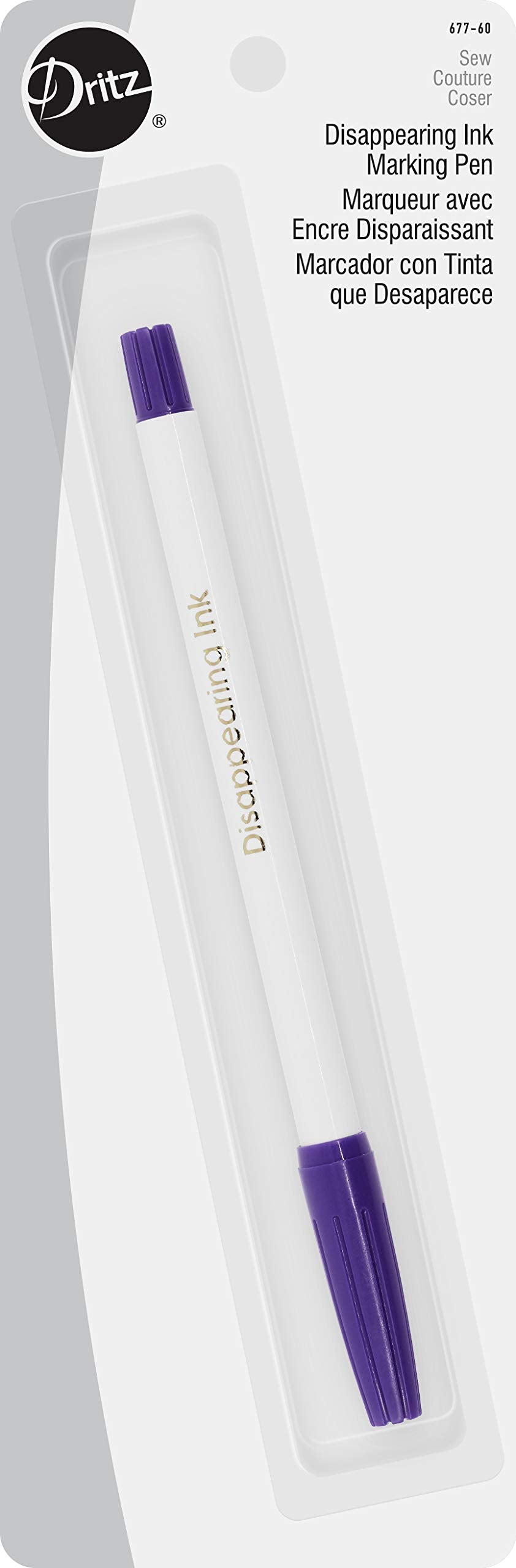 677-60 Disappearing Ink Marking Pen, Purple, 8.75 x 2.88 x 0.63