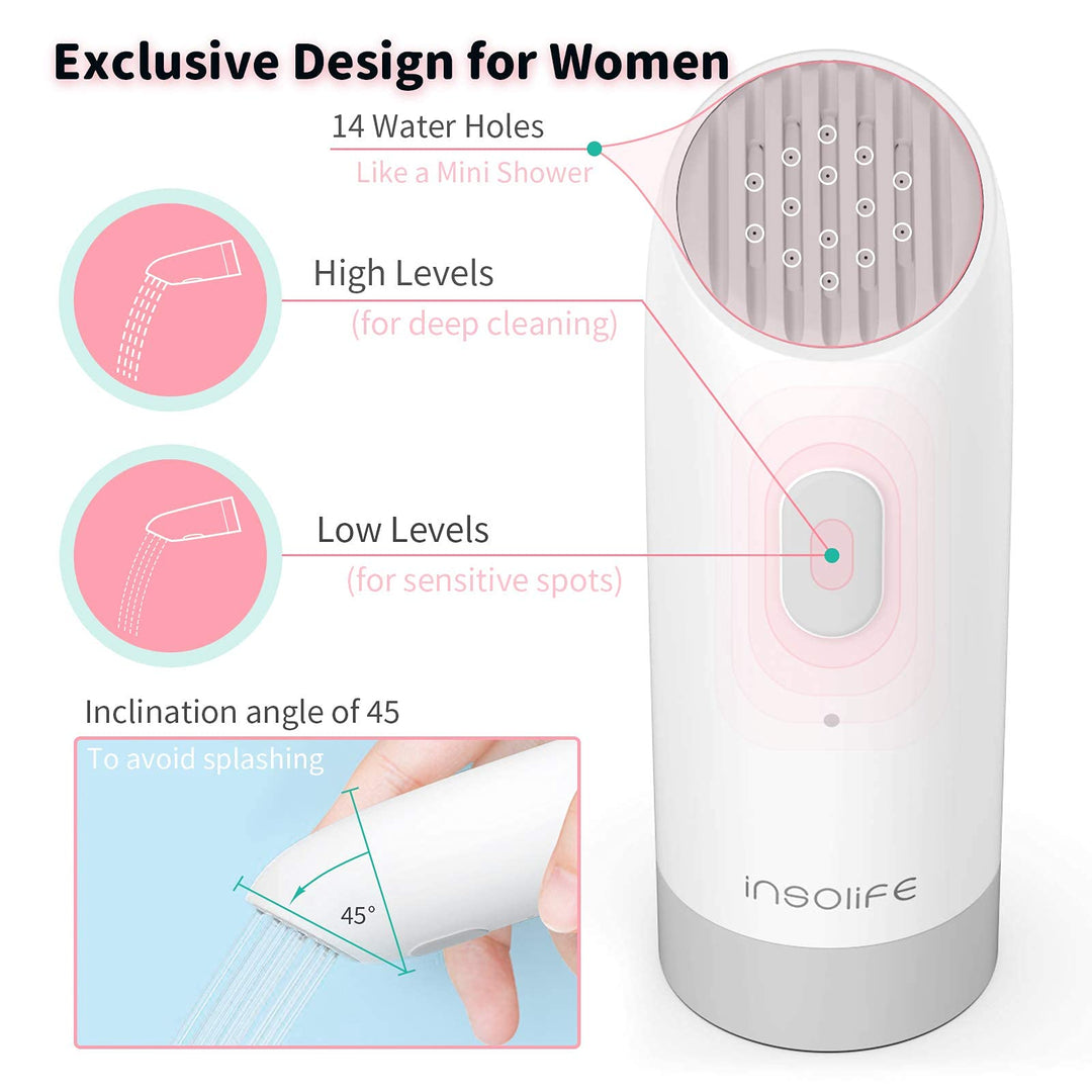 Peri Bottle Portable Bidet for Women Postpartum, Insolife Feminine Care, Handheld Bidet Sprayer Toilet for Menstruation Perineal Recovery and Cleansing