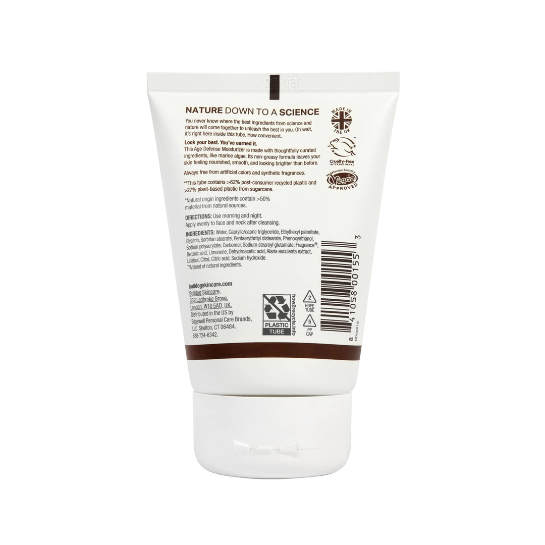Mens Skincare and Grooming Face Moisturizer Age Defense, 3.3 Fluid Ounce
