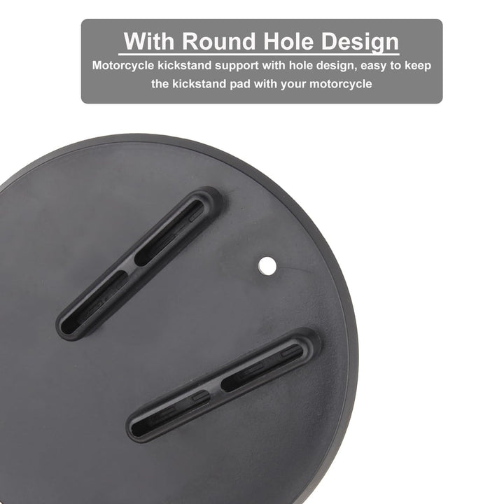 Motorcycle Kickstand Pad Hard Kickstand Support for All Motorcycle Universal Motorcycle Parking Pad Plate Helps Park Your Bike on Hot Pavement Grass Soft Ground
