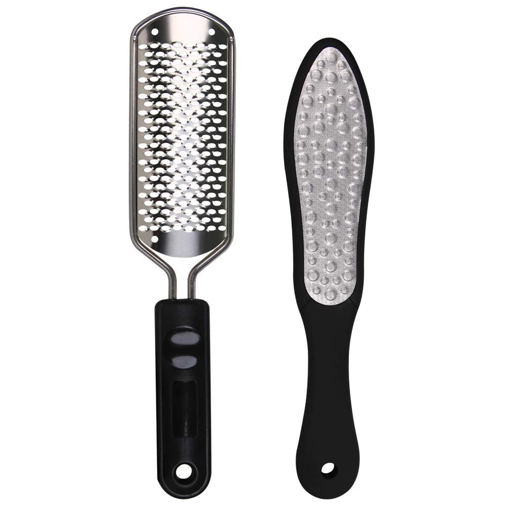 BS-MALL 2PCS Professional Pedicure Rasp Foot File Cracked Skin Corns Callus Remover for Extra Smooth and Beauty Foot