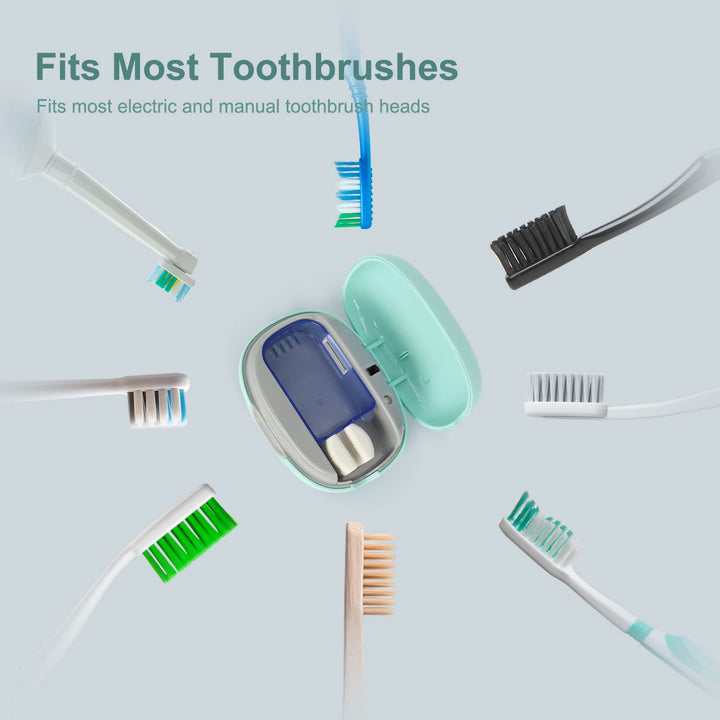 Toothbrush Holder, Toothbrush Cleaner Case, Portable USB Charging Toothbrush Cover with U V-C Light, Travel Toothbrush Holder