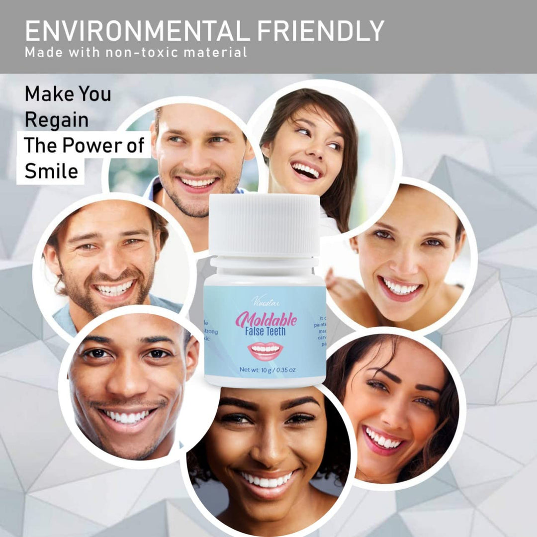 Teeth Repair Kit, Temporary Teeth Replacement Kit, Do it Yourself Thermal Fitting Beads, Moldable False Teeth for Snap On Instant and Confident Smile