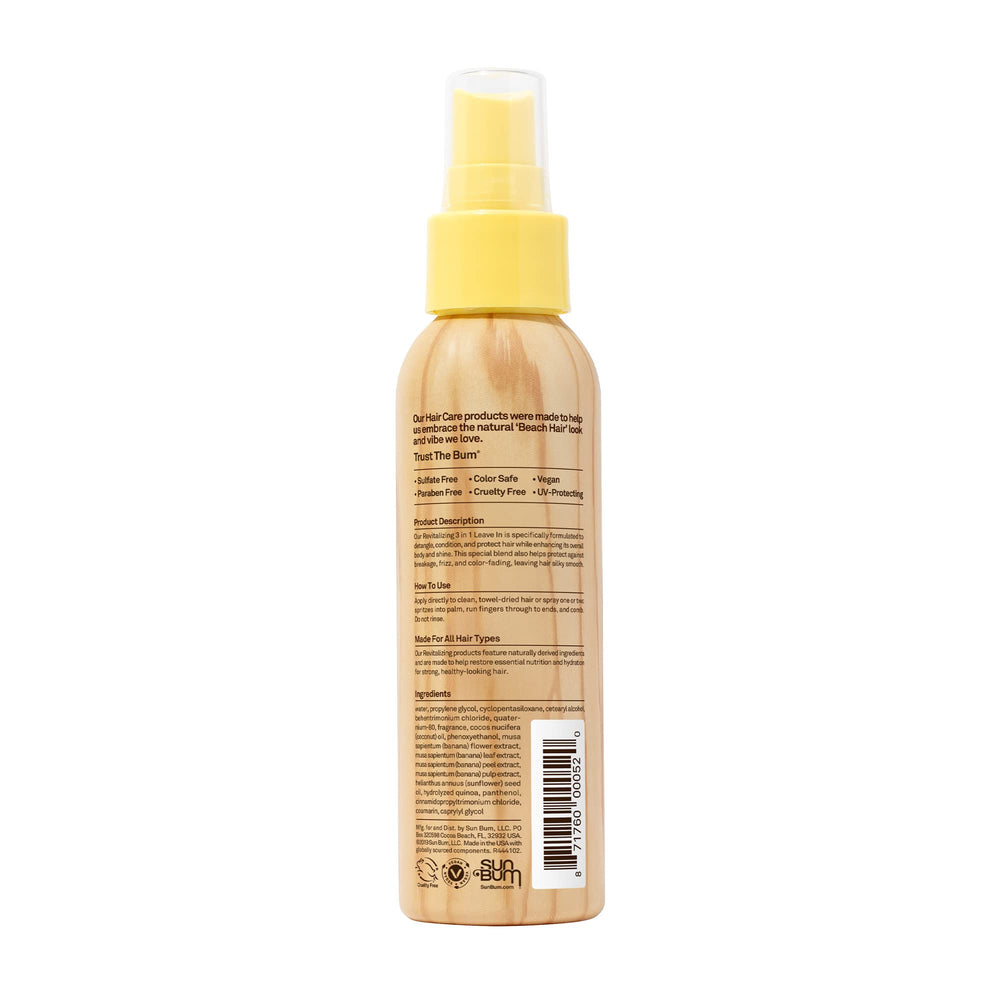 Revitalizing 3 in 1 Leave-In Conditioner Spray Detangler | Anti Frizz , Paraben and Gluten Free, Vegan, and Color Safe with UV Protection | 4 oz