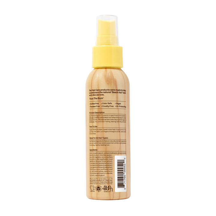 Revitalizing 3 in 1 Leave-In Conditioner Spray Detangler | Anti Frizz , Paraben and Gluten Free, Vegan, and Color Safe with UV Protection | 4 oz
