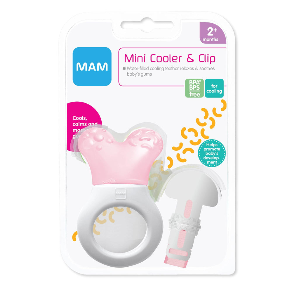 Baby Toys, Teething Toys, Mini Cooler Teether with Clip, Girl, 2+ Months, 1-Count (7172-012-0-1)