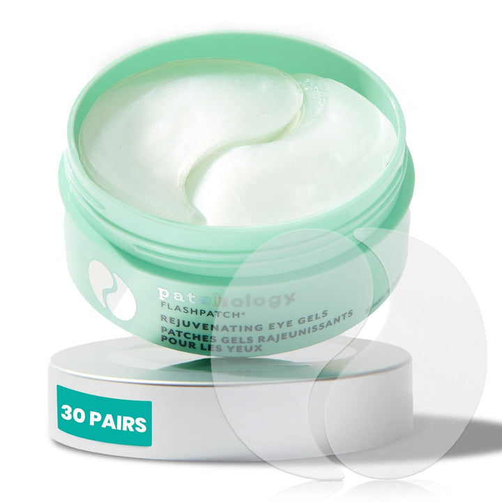 Rejuvenating Under Eye Gels - Hydrating Eye Mask w/Caffeine, Hydrolyzed Collagen & Centella Asiatica- Under Eye Patches For Dark Circles - Minimize Puffiness & Wrinkle Reducer - 30 Pairs