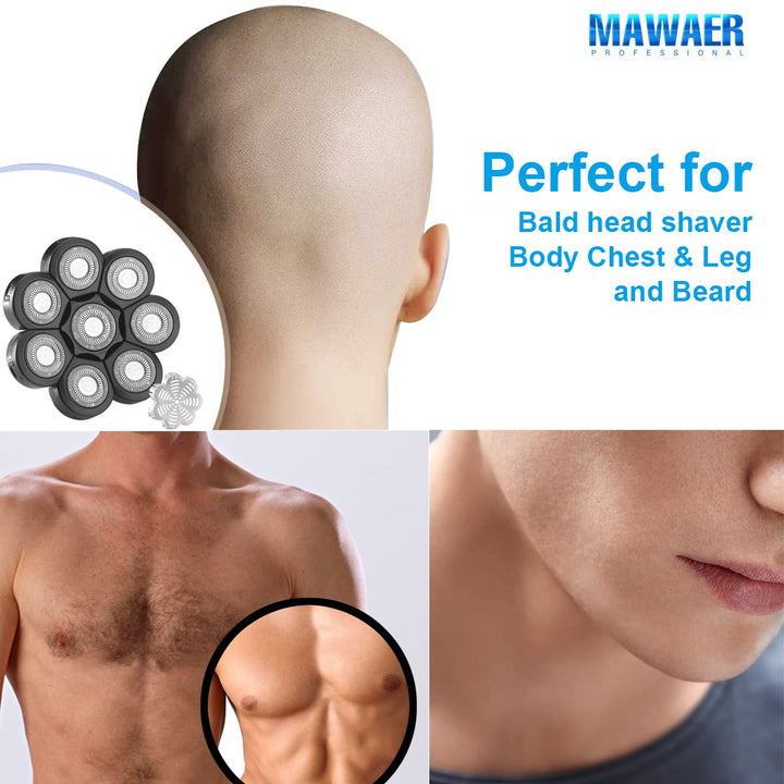 Upgrade 8 Heads Head Shaver Replacement Blades Compatible with Freedom Series Head Shaver and Most Mainstream Brands