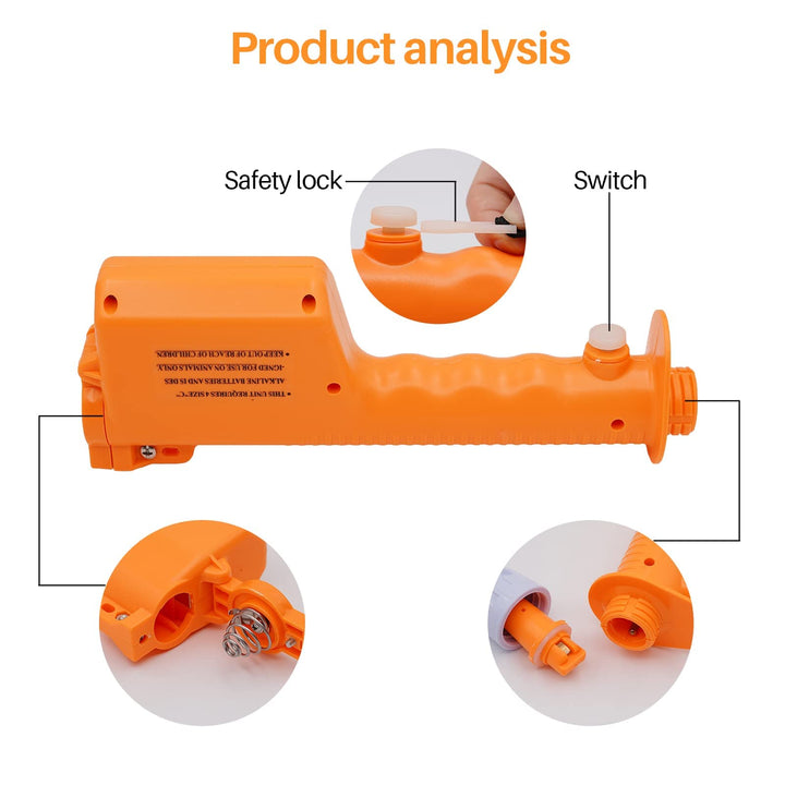 Livestock Prod Electric Animal Prod Shock Batteries-Operated Cattle Pig Prod Stick for Cow Sheep Goats Pig Big Dog (41inch)