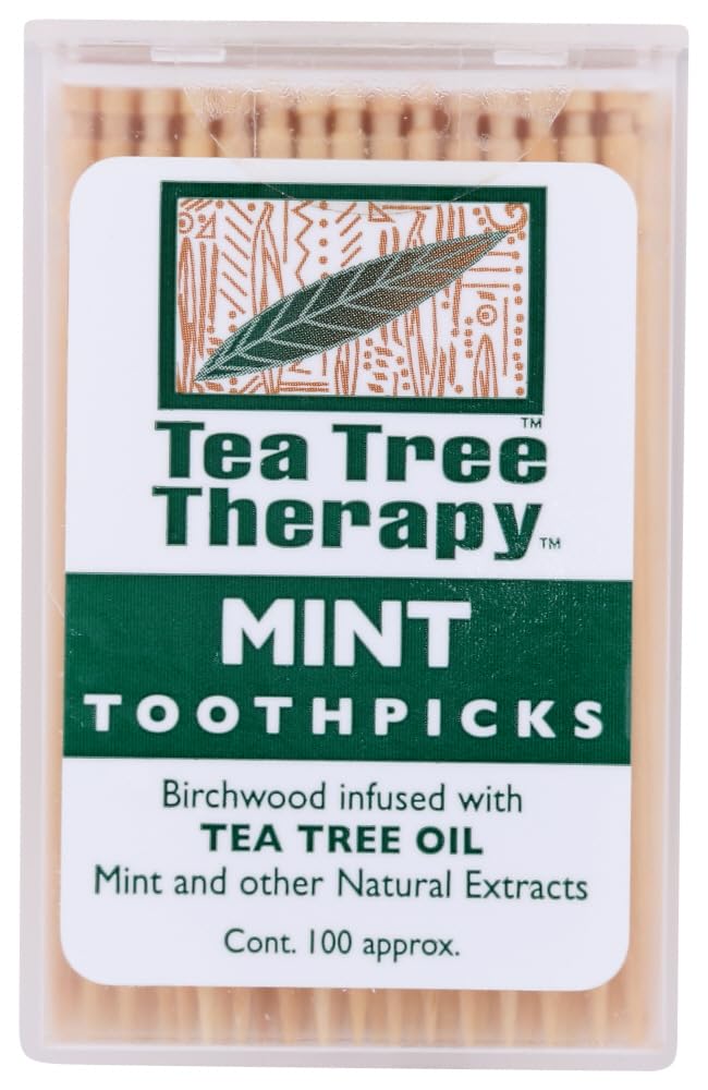 , Toothpicks Mint Tea Tree, 100 Count