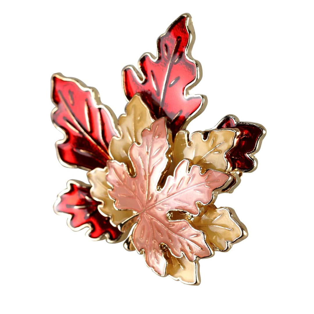 Thanksgiving Brooch Pin,Autumn Fall Leaves Brooch Pin,Maple Leaf Lapel Pin, Thanksgiving Jewelry Accessory Gifts Decoration
