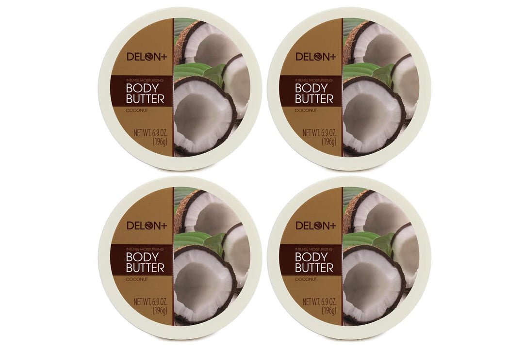 Intense Moisturizing Body Butter, Coconut, 4 Count