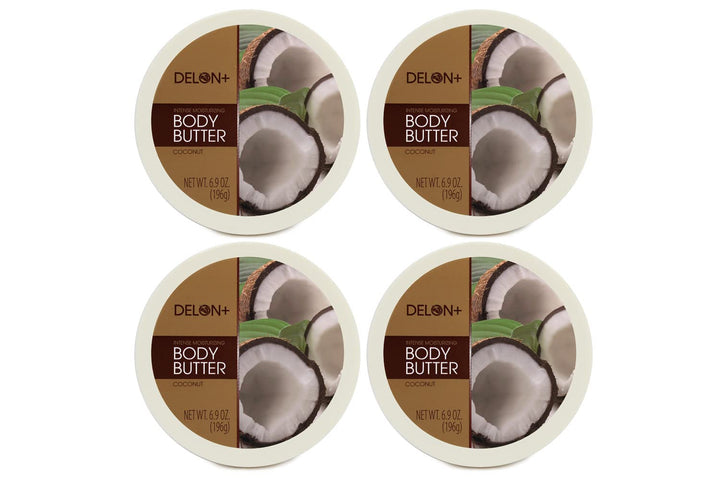 Intense Moisturizing Body Butter, Coconut, 4 Count
