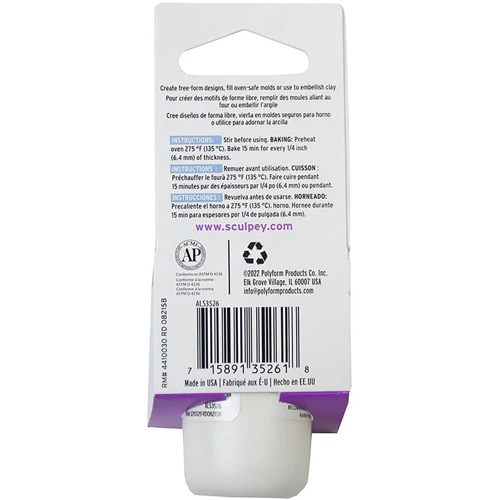 Oven Bake Clay Adhesive, Non Toxic, 2 fl oz. bottle with precise flow twist cap. Great for gluing polymer clay to itself and porous surfaces.