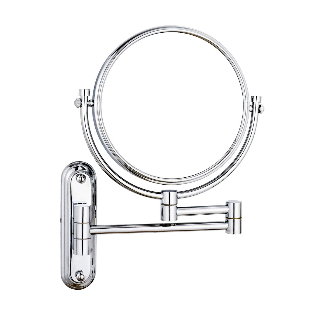 Wall Mount Mirror 8 Inch, Double-Side 1X/10X Magnified for Makeup and Shaving, Chrome Finished