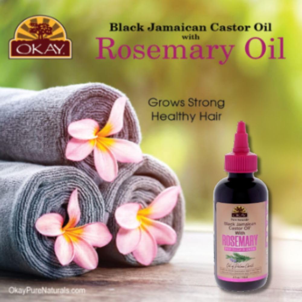 Black Jamaican Castor Oil with Rosemary, 4 Ounce
