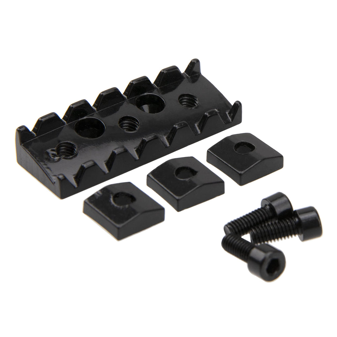 2Pcs 42mm Metal Guitar String Locking Nut Compatible with Floyd Rose Style Electric Guitar Tremolo Bridge Lock System (Black)