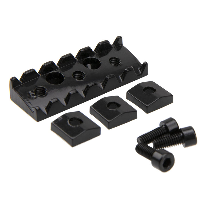 2Pcs 42mm Metal Guitar String Locking Nut Compatible with Floyd Rose Style Electric Guitar Tremolo Bridge Lock System (Black)