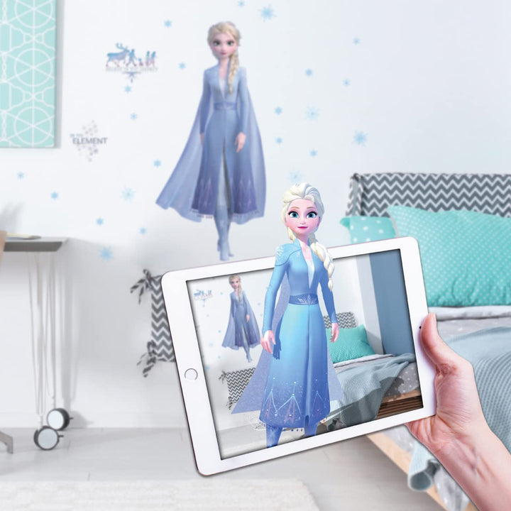 Wall Palz Disney Frozen 2 Wall Decals - 33 Elsa Frozen Wall Stickers with 3D Augmented Reality Interaction - Frozen Wall Decor for Bedroom