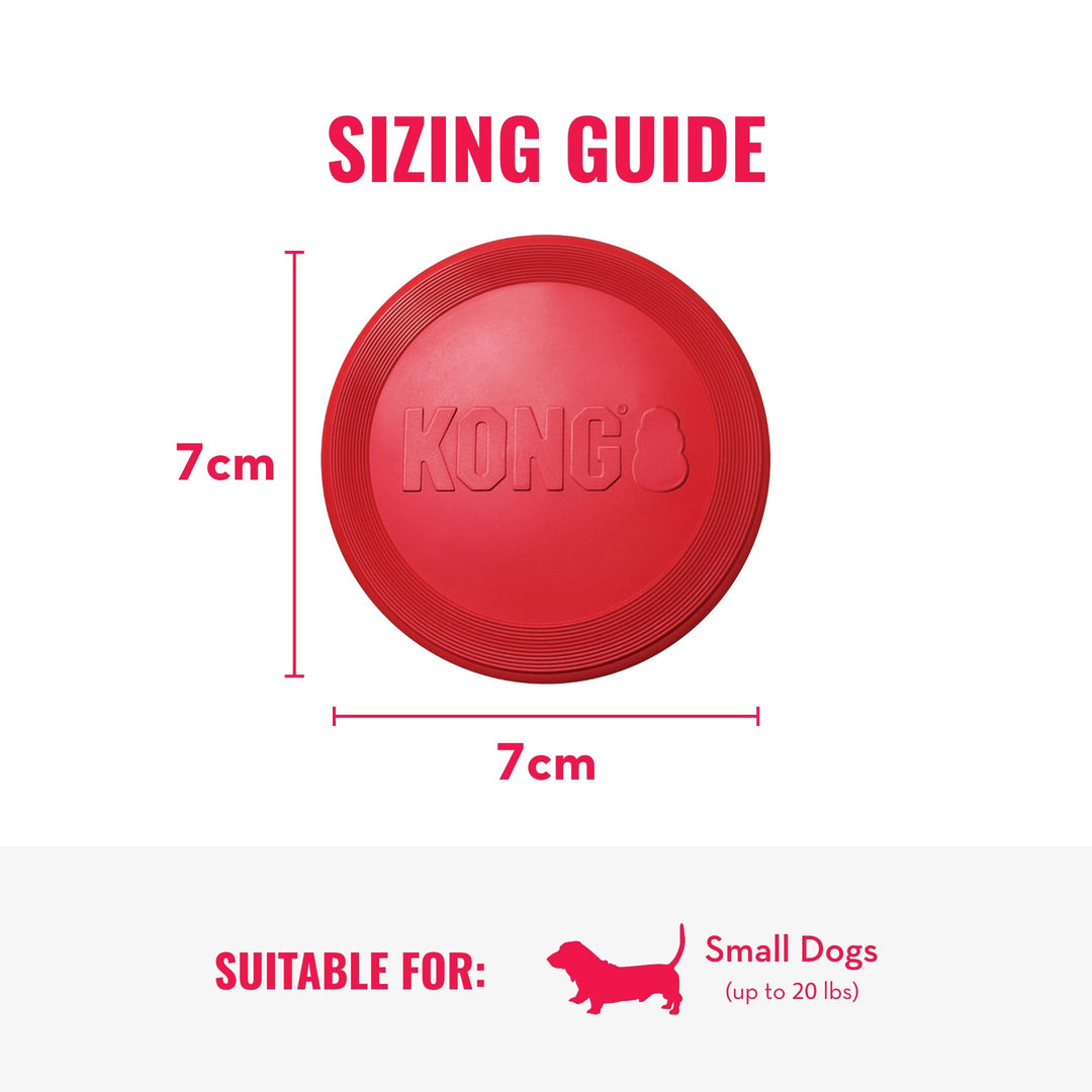 Flyer - Durable Dog Toy for Outdoor Playtime - Natural Rubber Flying Disc, Dog Toy for Fetch - Safer Disc for Healthy Activity - for Small Dogs