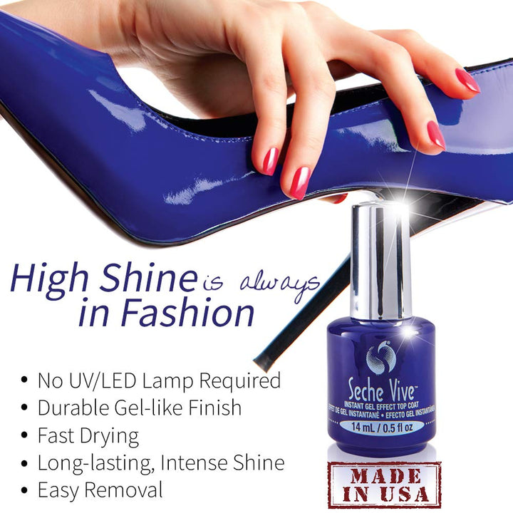 Vive Gel Effect Top Coat 0.5oz, boxed