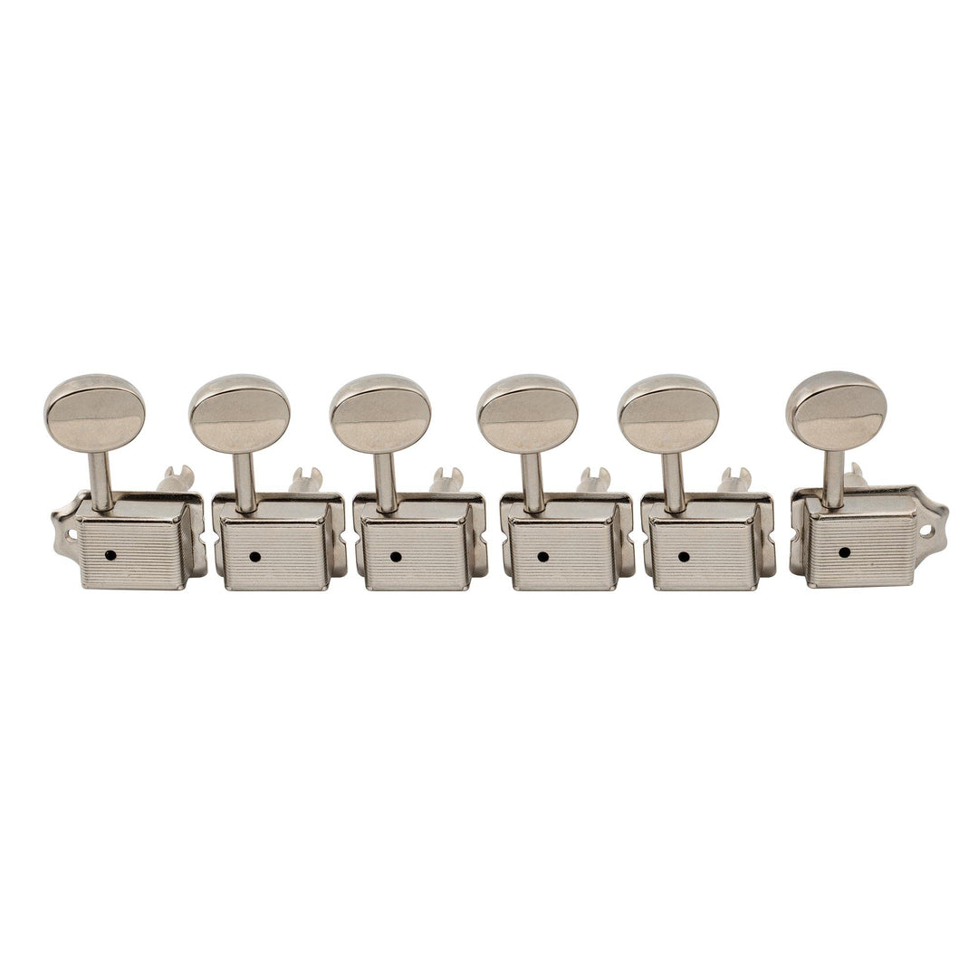 Pro 6 inline Vintage Guitar Tuners Split Shaft Tuning Pegs Keys Machine Heads Set for Squier Classic Vibe Fender Strat/Tele Style Electric Guitar, Nickel