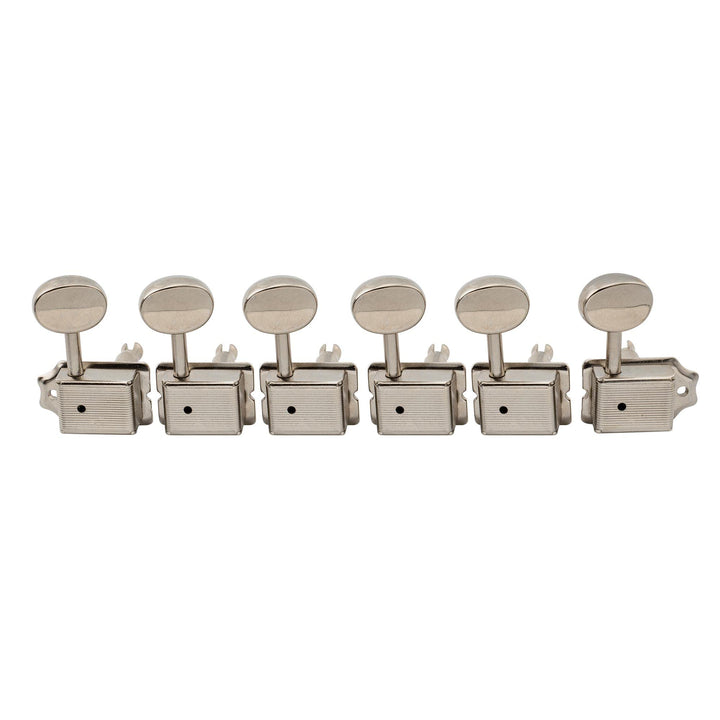 Pro 6 inline Vintage Guitar Tuners Split Shaft Tuning Pegs Keys Machine Heads Set for Squier Classic Vibe Fender Strat/Tele Style Electric Guitar, Nickel