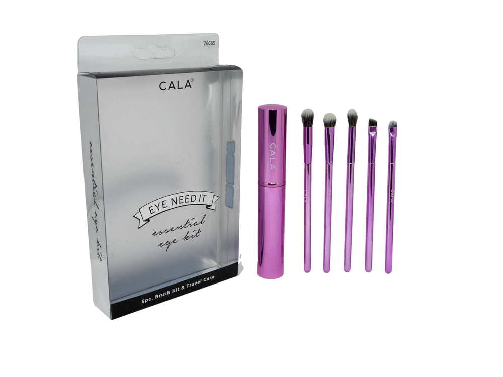 Metallic pink essential eye brush set 5 count, 5 Count