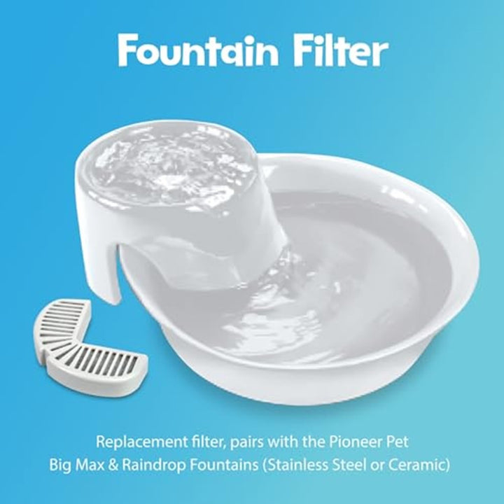 Big Max Ceramic Drinking Fountain for Pets, White, 8 lb