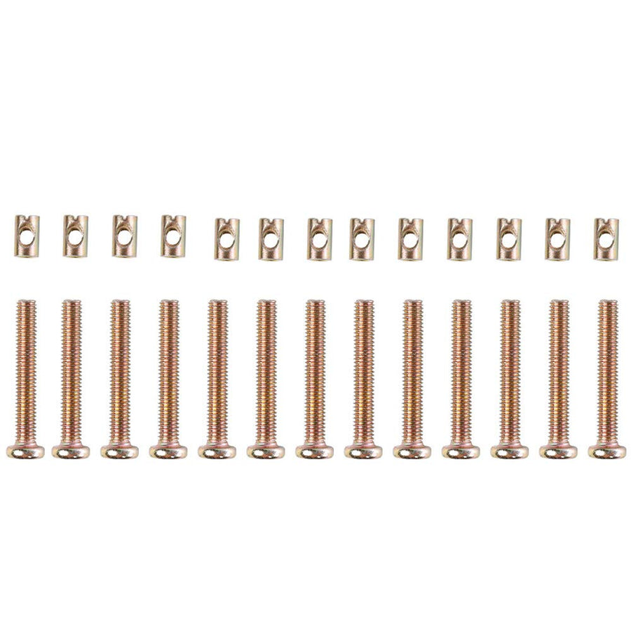 Crib Screws and Bolts Crib Parts Replacements for Baby Bed Cot Bunk Furniture M6 Barrel Nuts Crib Bolts Replacement 40mm Set of 12