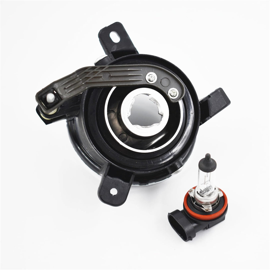 Clear Lens Fog Light Driving Lamp+Bulb Replacement for 2009-2012 Audi A4 S4 B8 Sedan (One Pair, Left + Right)