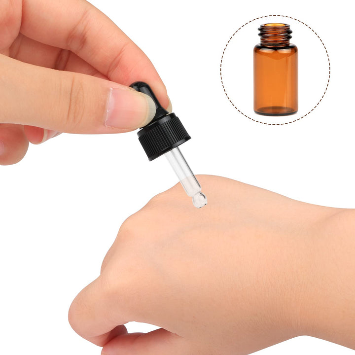 3Ml: Amber Glass Dropper Bottles 30 Pcs Mini 1Ml 2Ml 3Ml Essential Oils Dropper Bottles Refillable Perfume Fragrance Cosmetics Glass Dropper Pipette Bottles Vial Container (3Ml)