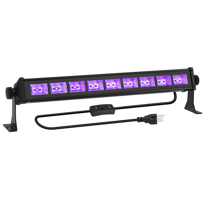 9LED Black Light, 27W LED UV Bar Glow in The Dark Party Supplies for Blacklight Party Bedroom Birthday Christmas Halloween Stage Lighting