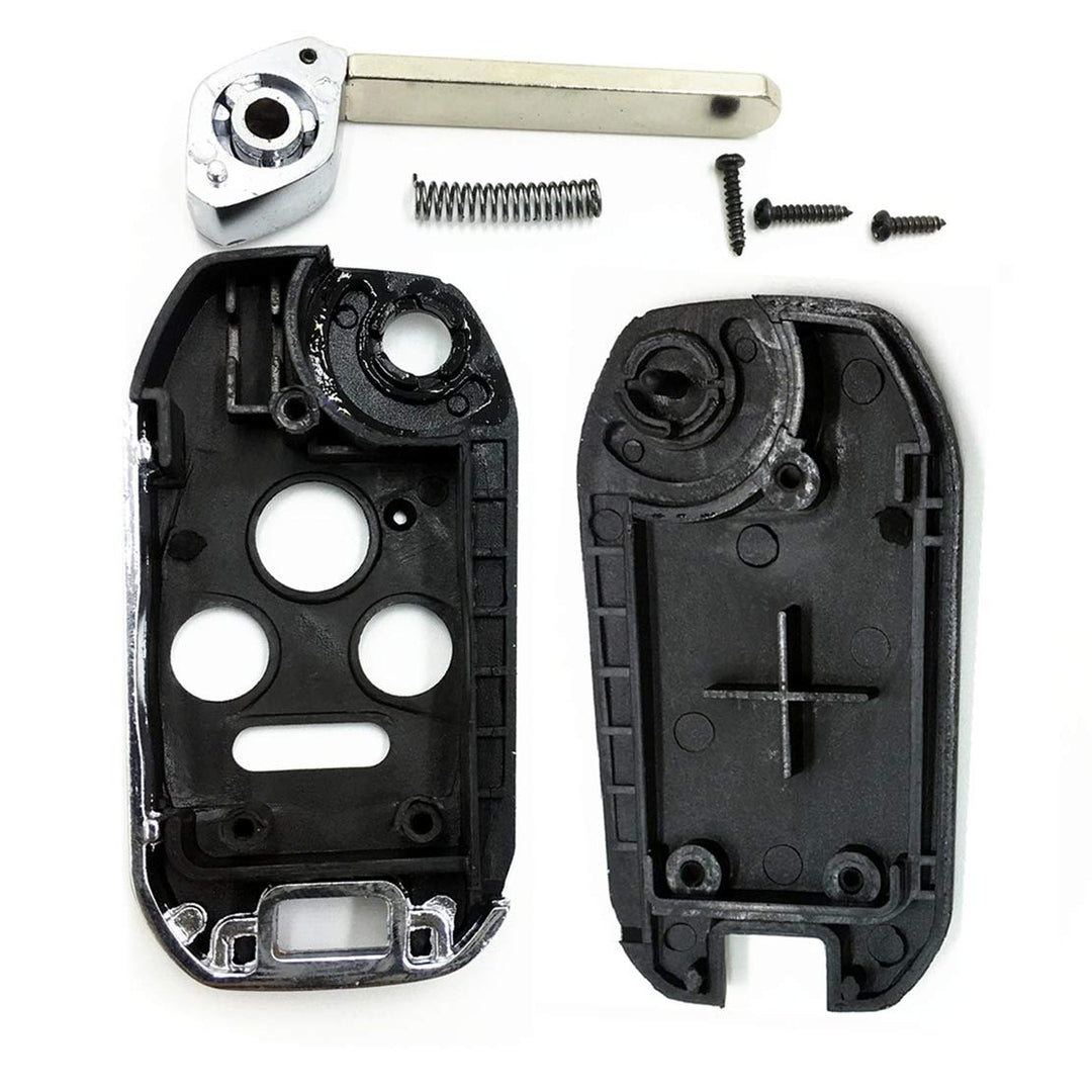 3+1 Buttons Flip Key Shell Case Fob fit for Accord CR-V Pilot Civic Keyless Remote Entry