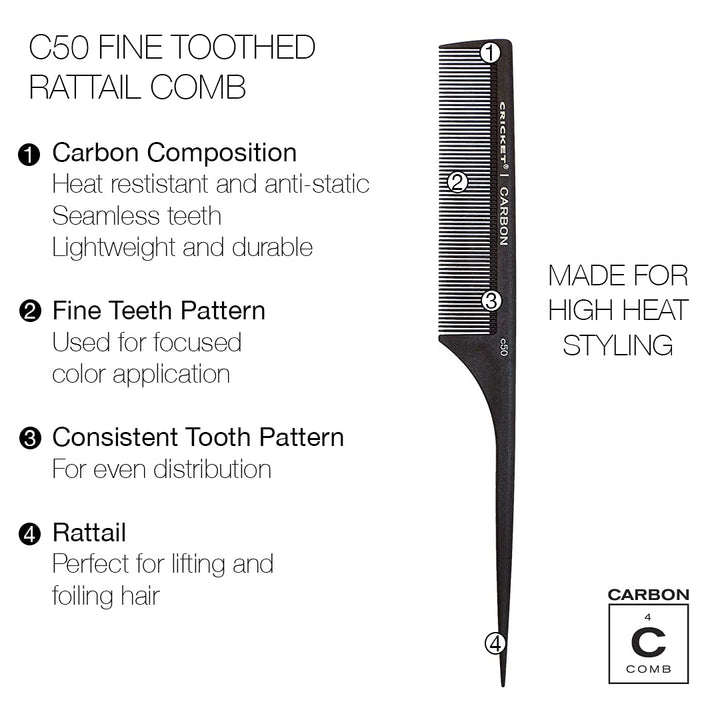 Carbon Hair Comb (Various Styles) 1 pc AD