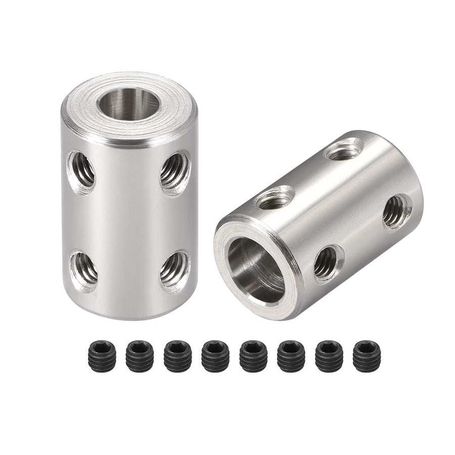 6mm to 8mm Bore Rigid Coupling Set Screw L22XD14 Stainless Steel,Shaft Coupler Connector,Motor Accessories,2pcs
