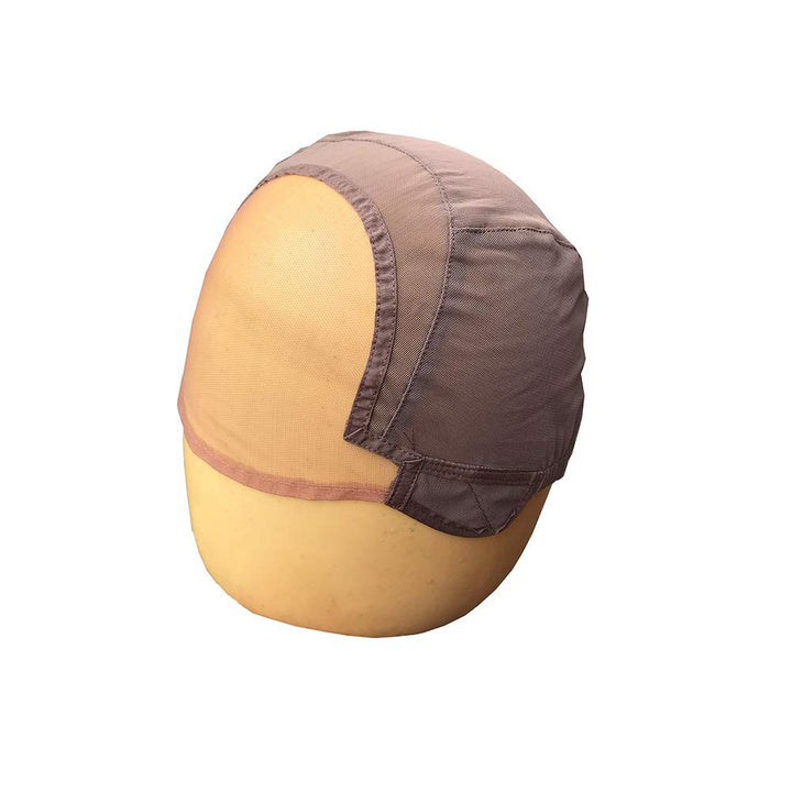 Blizzard Hair Glueless Wig Cap for Wig Making with Adjustable Strap Glueless Silk Swiss Lace Ear to Ear Stretch Wig Caps (Large (23.5inch), Light Brown)