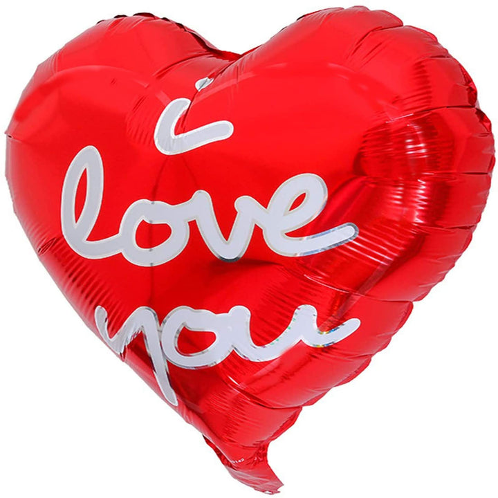 Valentines Day Decorations Balloons,Love Heart Foil Balloons,i Love You Balloon,10Pcs(Red)