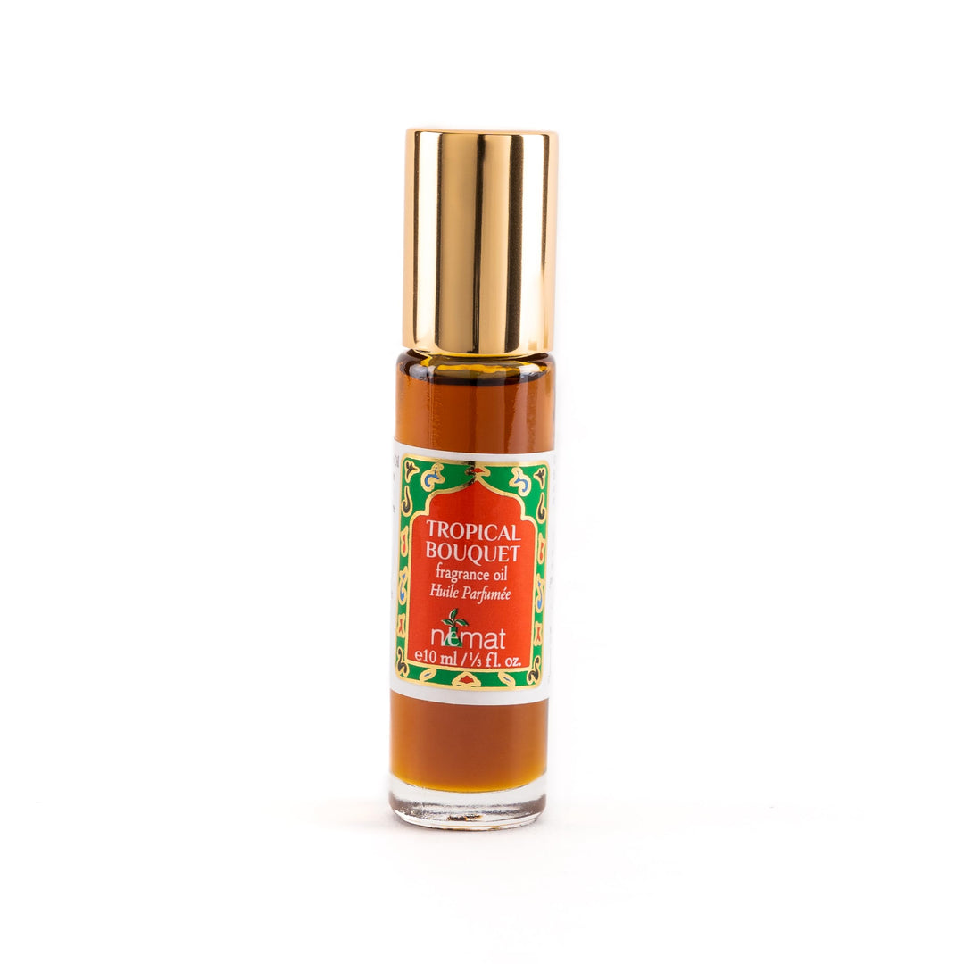 Vanilla Musk Perfume Oil Roll-On - Vanilla Fragrance Oil Roller (No Alcohol) Perfumes for Women and Men by Nemat Fragrances, 10 ml / 0.33 fl Oz