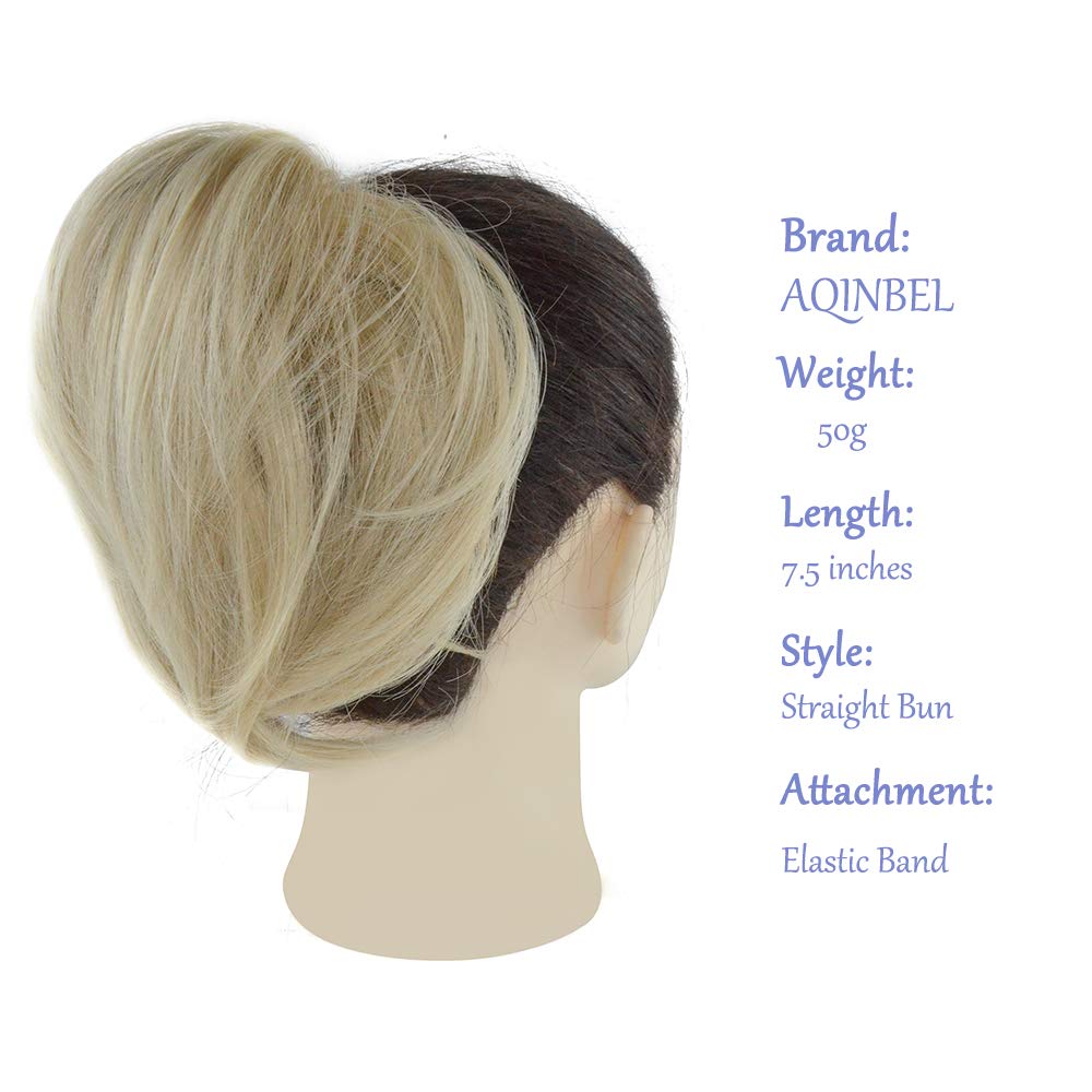 Tousled Synthetic Hairpiece Scrunchies Straight Elastic Updo Scrunchy Bun For Women