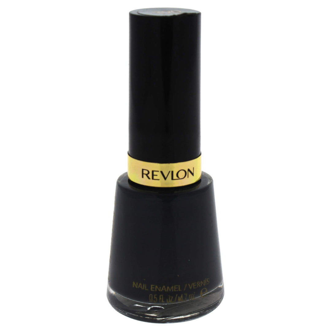 Revlon Nail Enamel, Chip Resistant Nail Polish, Glossy Shine Finish, in Black/Grey, 390 Iconic, 0.5 oz