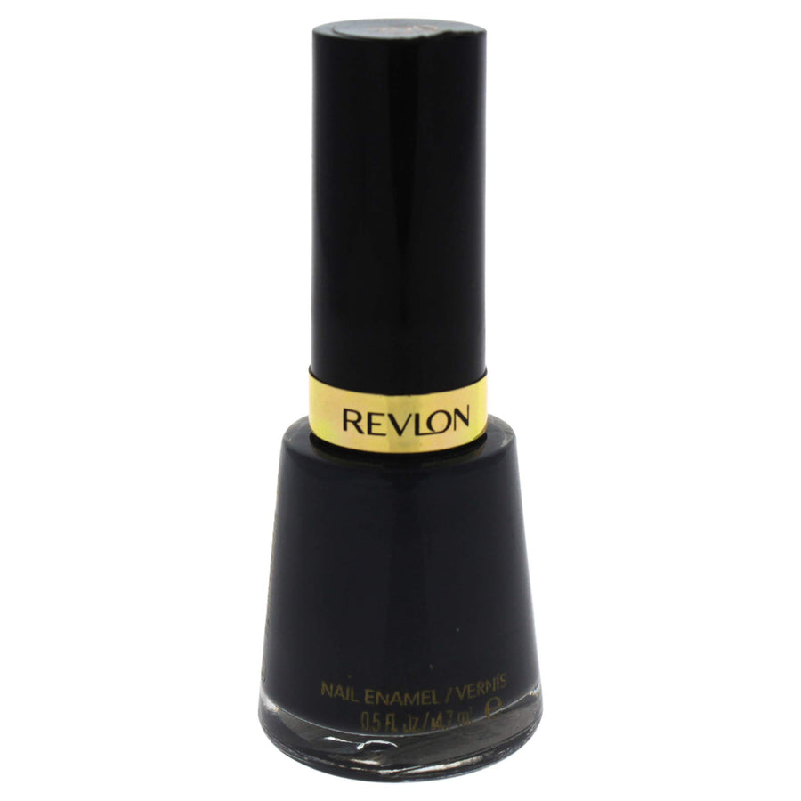 Revlon Nail Enamel, Chip Resistant Nail Polish, Glossy Shine Finish, in Black/Grey, 390 Iconic, 0.5 oz