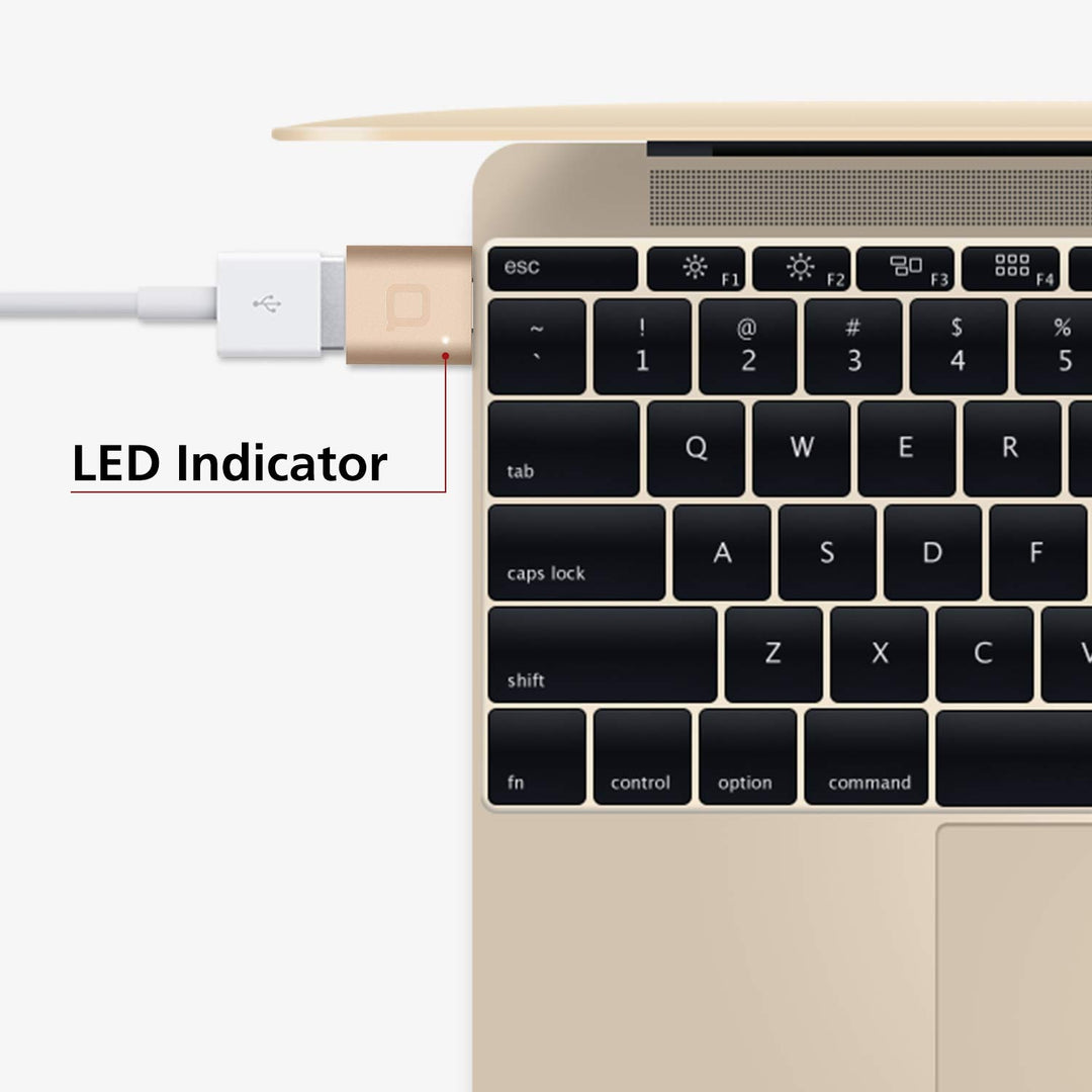 USB C to USB Adapter,USB-C to USB 3.0 Adapter,USB Type-C to USB,Thunderbolt 3 to USB Female Adapter OTG for MacBook Pro 2016,MacBook Air 2018,MacBook 12 inch,and More Type-C devices(Gold)