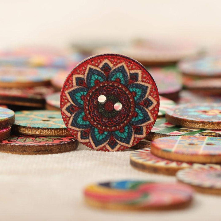 Liphontcta 100 Pieces Cute Large Decorative Buttons, Flower Buttons for