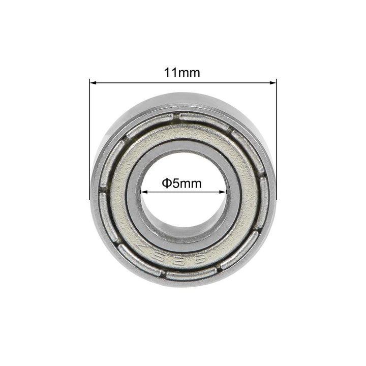 685ZZ Deep Groove Ball Bearings Z2 5mm X 11mm X 5mm Double Shielded Carbon Steel 12pcs